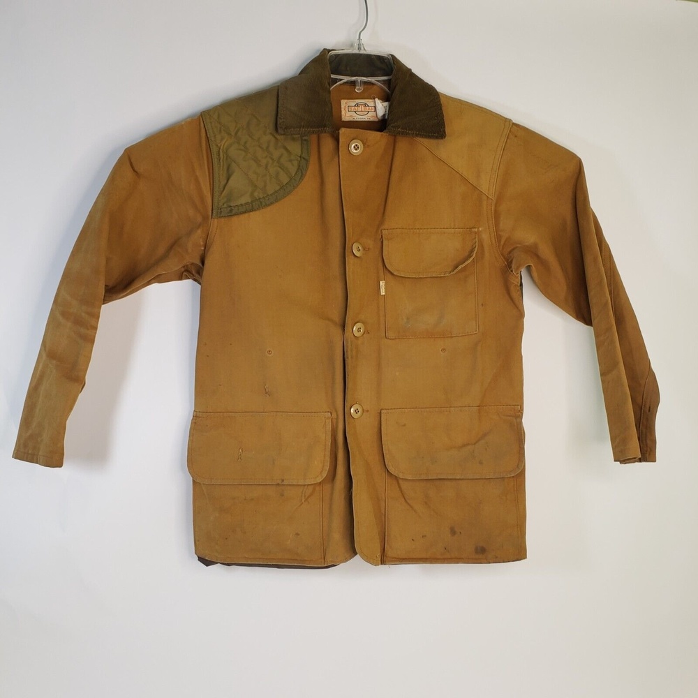 Vtg SAF T BAK Men's Hunting Jacket Duck Bird Field Coat Game Pouch Med 40 USA